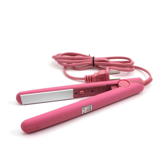 mini-hair-straightener-curler-dual-voltage-100-240v-180c-thermostatic-aluminum-plate-for-dry-wet-hair-compact-travel-size-random-color