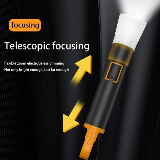 l-s18-glare-rechargeable-type-c-led-flashlight-with-power-bank-usb-input-output-digital-display-emergency-torch-phone-charger-for-outdoor-home-use