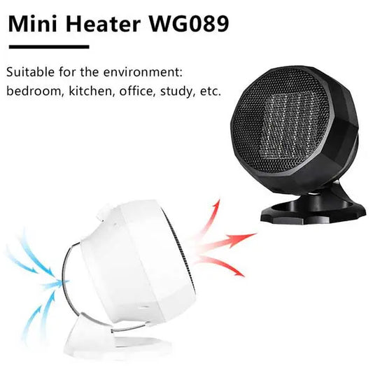 Miniature heater model WG-089..  Flexible 1800W Portable Electric Heater Fan Winter Warm Hot Fan Home Office Winter Warmer(random color )