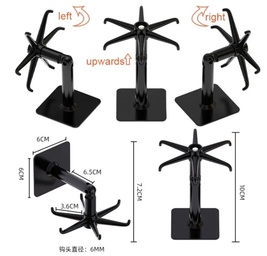 kitchen-tools-spoon-holder-stand-360-degrees-rotated-punch-free-rack-wall-hanging-1pc