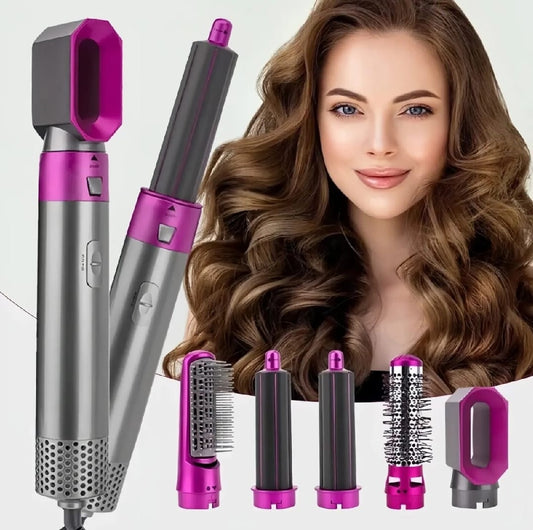 high-quality-5-in-1-hair-styler-brush-hair-straightener-curler-blow-dryer-volumizer-negative-ionic-electric-air-wrap-with-detachable-brush-heads-random-color