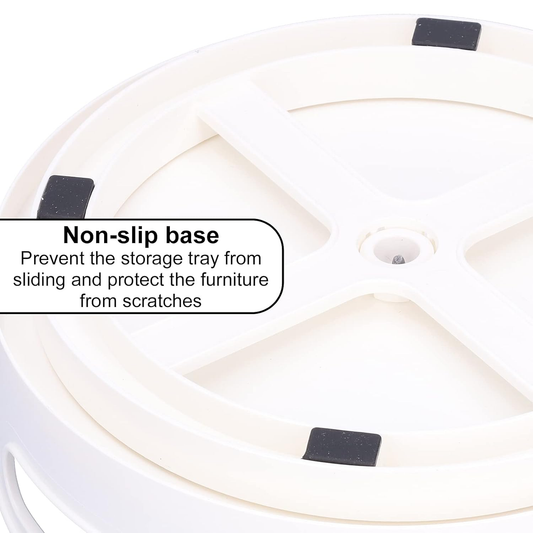 Home Rotating Storage Box with Open Handle Dining Table Fruit Organizer and Storage Rack (Large)