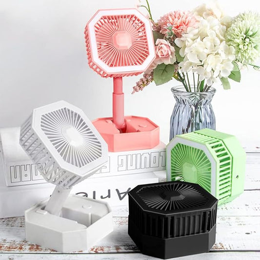 portable-folding-fan-desktop-fan-retractable-adjustable-table-cooling-plastic-fan-summer-outdoor-indoor-work-personal-with-night-light-random-colors