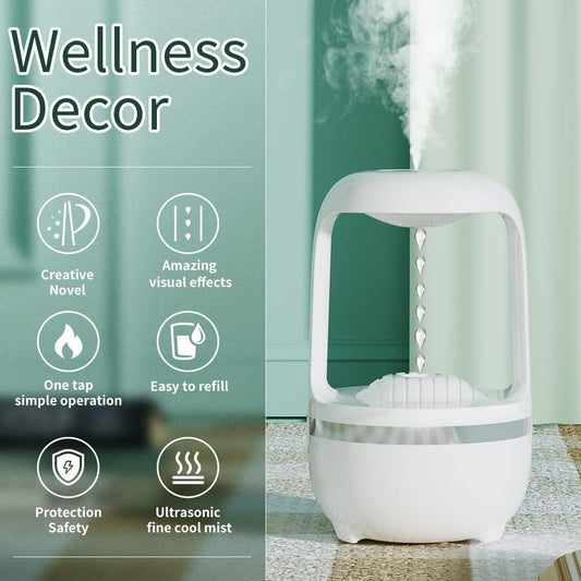 Cool Mist Humidifiers for Bedroom with Cute Water Drops & Light Effects, Small Room Air Diffuser for Baby, Home, Office