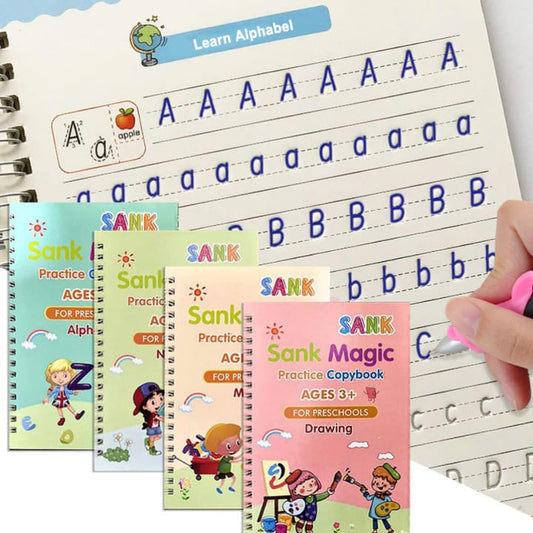 sank-magic-book-reusable-handwriting-book-set-for-kids-4-books-pen-with-10-refills-montessori-preschool-tracing-practice