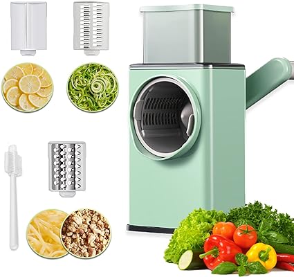 Vegetable-cutter-multifunctional-manual-rotary-cheese-grater-shredder-wider-hopper-round-mandolin-drum-slicer-cutter-for-kitchen-random-color