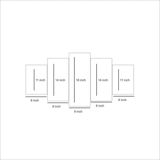 5-Piece Modular HD Printed Wall Frame – Modern Home & Office Wall Art Decor