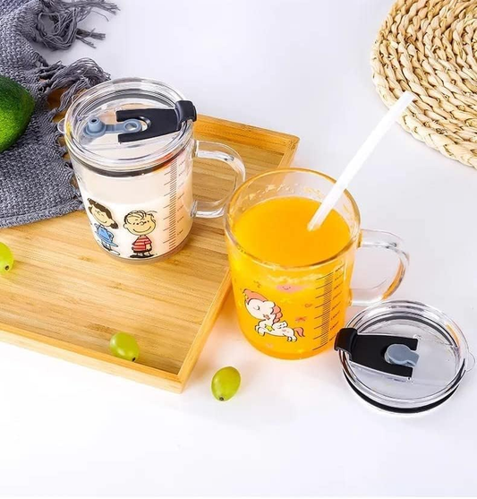 unicorn-shape-350-ml-glass-mug-with-straw-and-lid-creative-cartoon-childrens-glass-milk-cup-juice-glass-drink-ware-water-bottlerandom-character