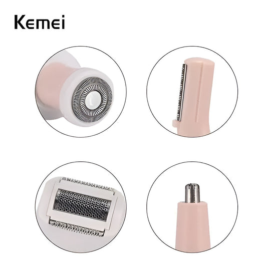 kemei-4-in-1-rechargeable-hair-remover-shaver-ladies-epilator-km-3024-random-color-2