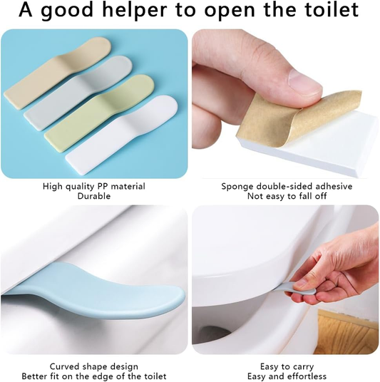 Pack of 03 Toilet Seat Lifter Handle for Home, Office, Hotel (Random Color)