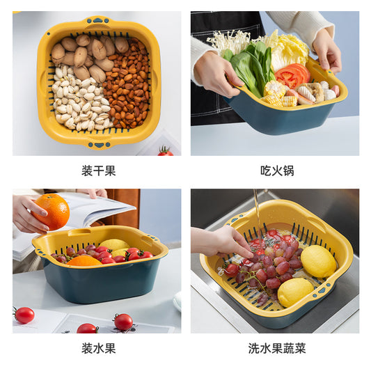 multi-function-double-layer-draining-storage-basket-with-lid-kitchen-basket-random-color