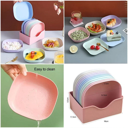 10pcs-multi-function-eco-friendly-colored-plastic-bone-dish-household-6-inch-small-plate-small-dish-snack-cake-plate-table-garbage-plate-kitchen-accessories-random-colours