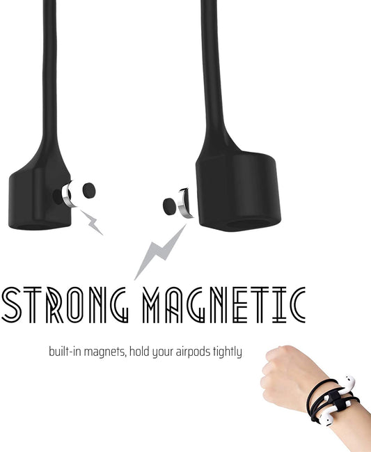 combo-deal-1-black-x-1-white-anti-lost-silicone-earphone-rope-holder-cable-for-airpods-strap-wireless-bluetooth-headphone-neck-strap-cord-string-55cm