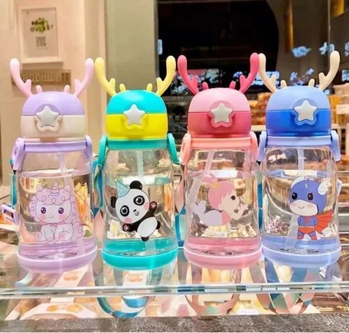adorable-reindeer-themed-kids-water-bottle-durable-thorn-shaped-design-with-leak-proof-lid-easy-grip-handle-and-bpa-free-material-for-school-travel-and-outdoor-activities-random-color
