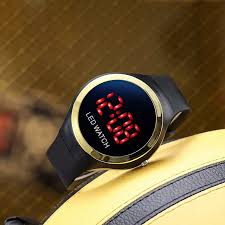 digital-led-smart-round-shape-watch-round-colorful-ring-led-watch-led-digital-watchrandom-color