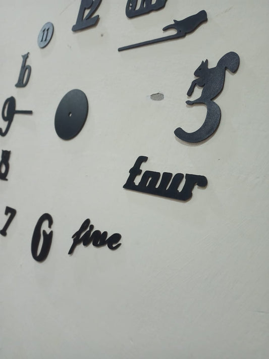 Decorative 3D Clock / DIY Clock Creative 3D Wooden wall clock for Home Decor