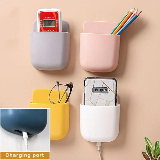 1-pcs-u-shape-wall-mounted-mobile-and-remote-holder-wall-mounted-storage-case-for-remote-toothbrush-mobile-phone-plug-holder-multifunctional-storage-holder-random-color