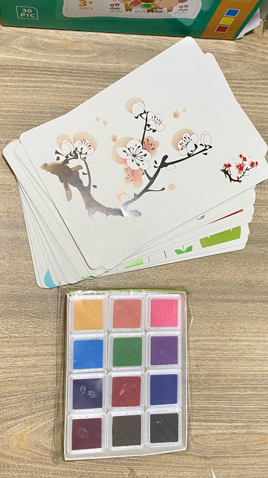 finger-paintings-for-kids-childrens-books-art-painting-supplies-gift30-sheets-12-assorted-colors