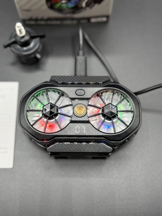 fs06-semiconductor-cooling-mobile-phone-cooler-radiator-dual-fans-digital-display-for-live-streaming-with-universal-wheel