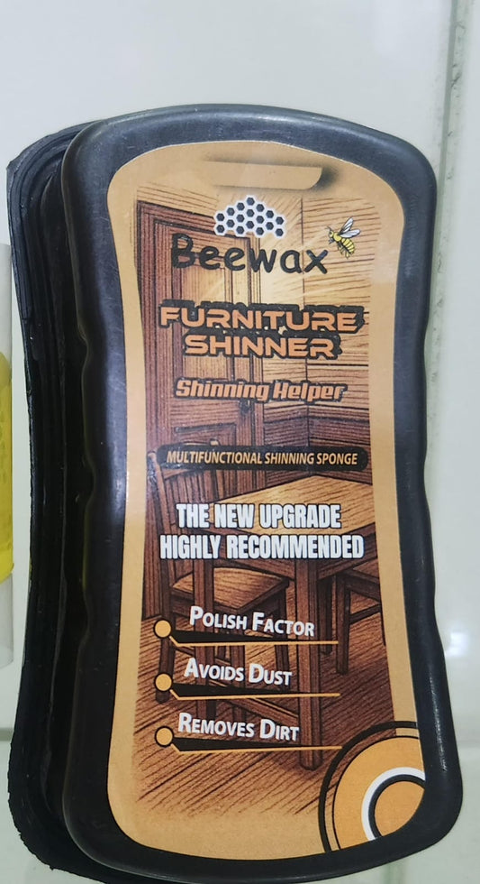 Beeswax Furniture Shiner Sponge – Wood Polish & Cleaner for a Natural Shine