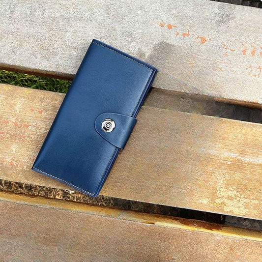 tri-fold-pure-leather-long-wallet-for-men-amp-women-genuine-cow-leather-fashion-wallet-with-multiple-card-slots-cash-amp-mobile-compartments-stylish-smooth-pattern-in-brown-black-amp-blue-1892cm