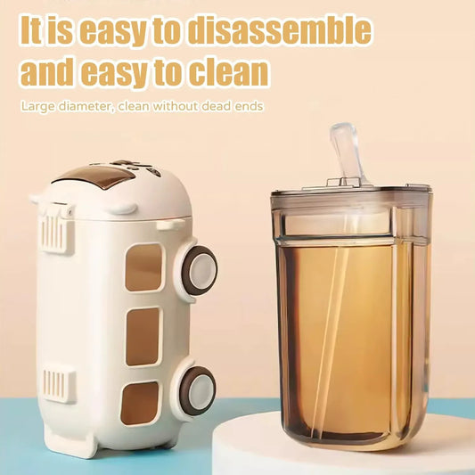 school-bus-design-kids-water-bottle-with-strap-600ml-abs-plastic-leak-proof-bottle-small-square-drinking-cup-fun-durable-water-bottle-for-children-random-color-2