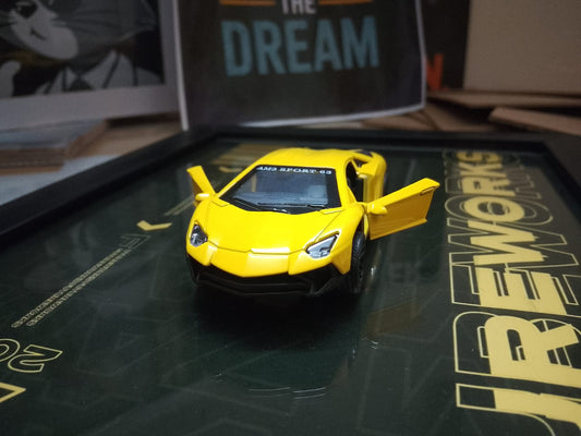 Metallic Car Wall Frame - Modern Home Decor Art