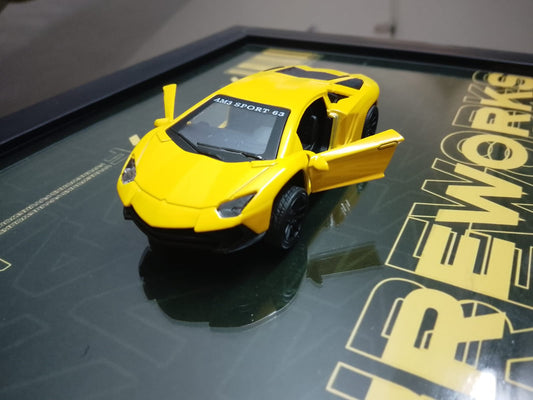 Metallic Car Wall Frame - Modern Home Decor Art