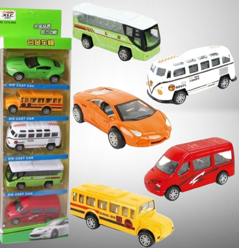 5-piece-die-cast-metal-car-and-bus-set-164-scale-city-vehicle-collection-for-kids-pull-back-release-durable-metal-plastic-construction-educational