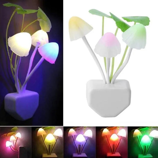 Mushroom LED Night Light For Home  ( random color )
