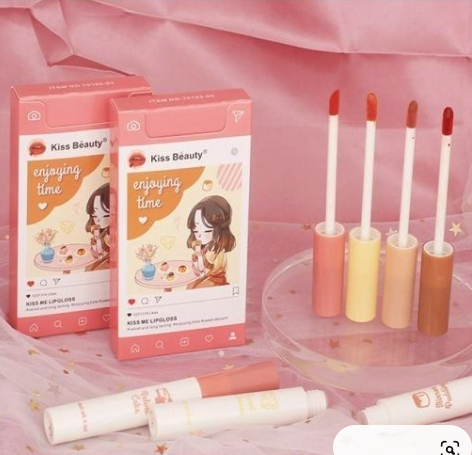 pack-of-4-kiss-beauty-lipgloss-long-lasting-waterproof-lip