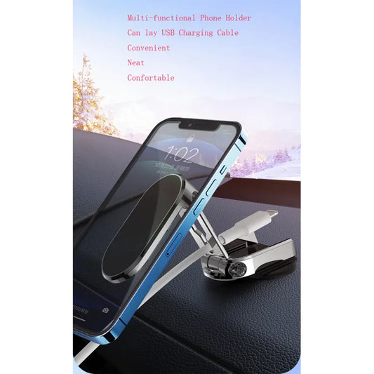 folding-car-mobile-phone-bracket-base-strong-magnetic-suction-360-degree-rotating-adjustable-height-air-outlet-navigation-holder-5