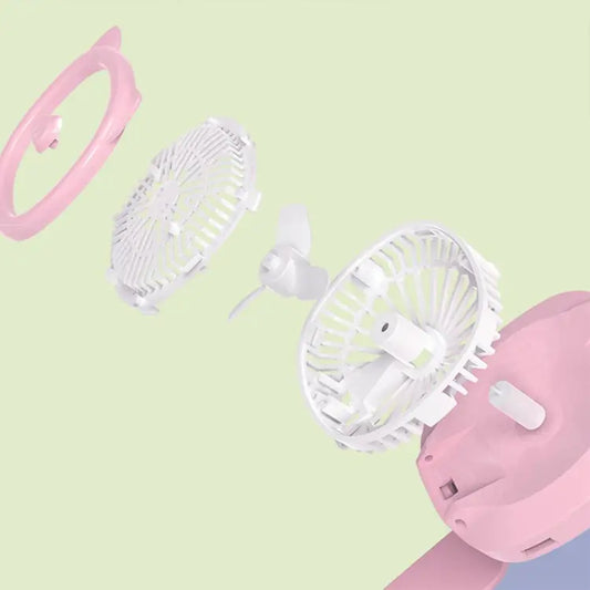 rechargeable-portable-cartoon-style-children-watch-fan-with-rgb-light-portable-fan-office-handheld-new-creative-gift-random-color