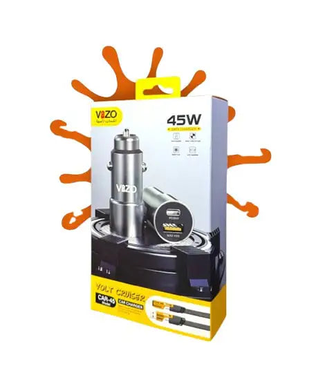 car45-volt-series-dual-port-smart-car-charger-with-v999-4-in-1-cable-car-charger-portable-charger-for-car-vizo-car-charger-vizo-car45