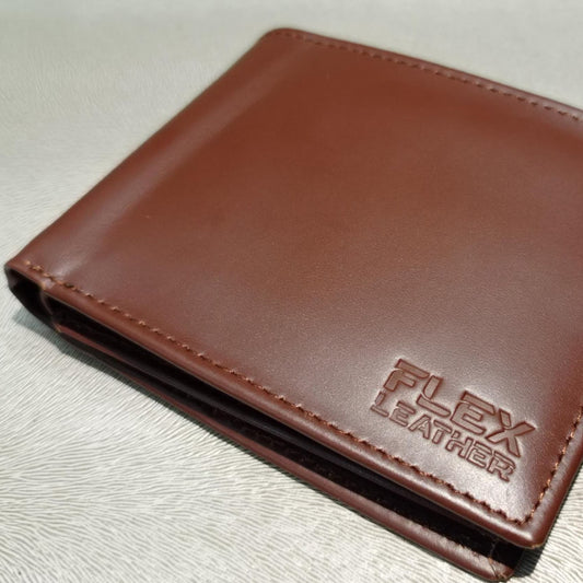 mens-genuine-leather-wallet-stylish-bifold-purse-with-clasp-compact-secure-6-cardholder-pockets-durable-smart-pure-cow-leather-brown-flex-leather