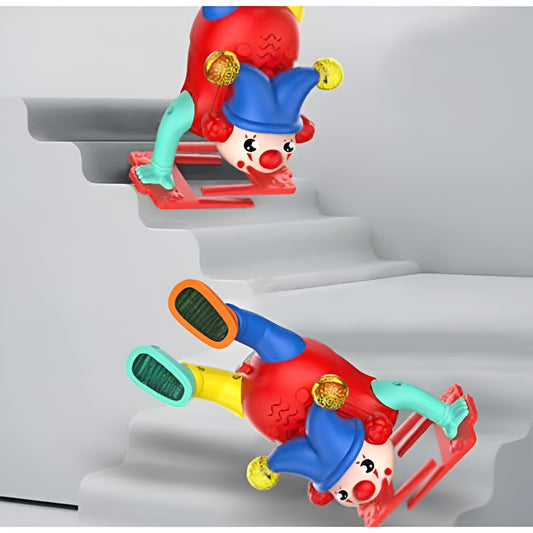 electric-upside-down-dancing-clown-toy-with-music-flashing-lights-battery-operated-multicolor-fun-interactive-gift-for-kids-above-3-years-random-color