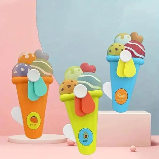 handheld-ice-cream-cone-toy-fan-for-kids-cute-cartoon-design-safe-soft-blades-portable-mini-fan-for-summer-play-cooling-random-color