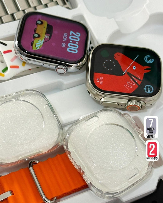 i50-new-model-smart-watch-bundle-7-original-straps-2-premium-watches-2-protective-covers