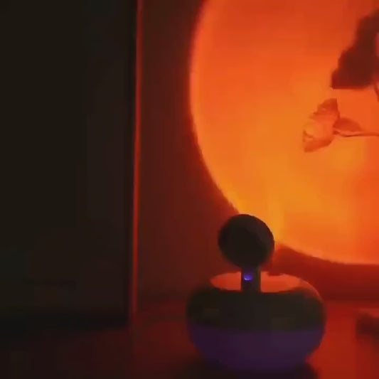 Sunset Night Light 2 In 1 Sunset Lamp And Air Humidifier Portable Color Changing Lamp For Bedroom Home Decor Relaxing Atmosphere (Random Color)