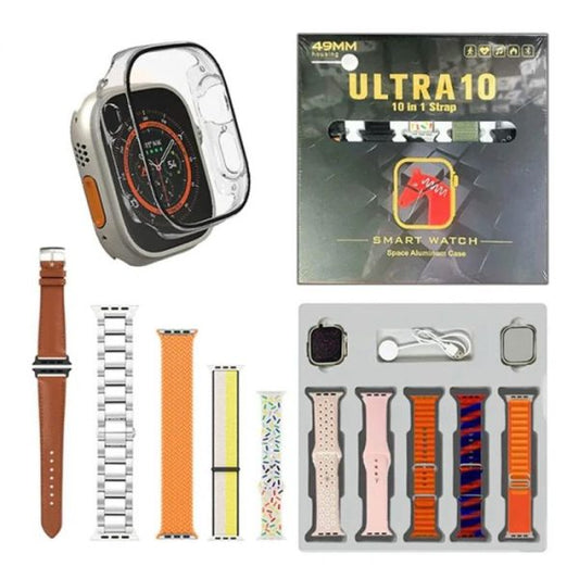 ultra-10-smart-watch-10-in-1-strapsjelly-case-bt-calling-super-hd-display-49mm-multi-color-straps-wireless-charging-random-color-3